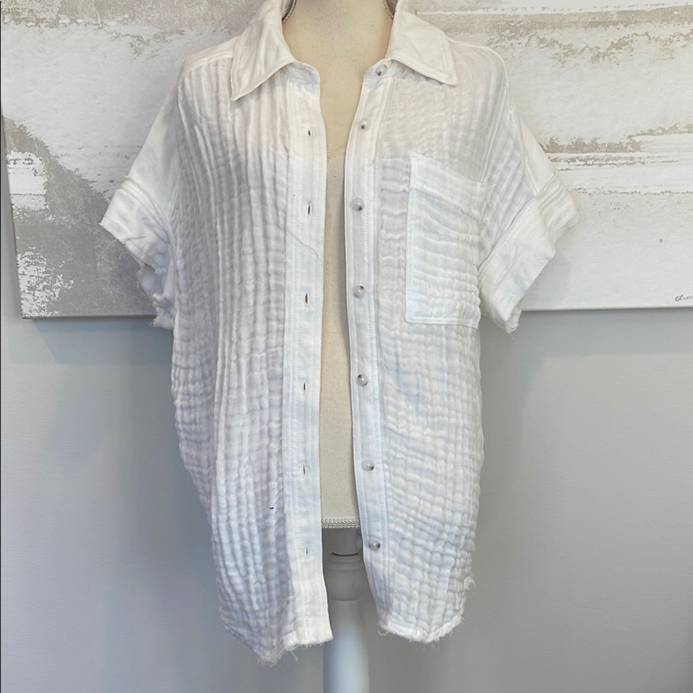 WE THE FREE Heat Waves Top Women's Size Small - Optic White